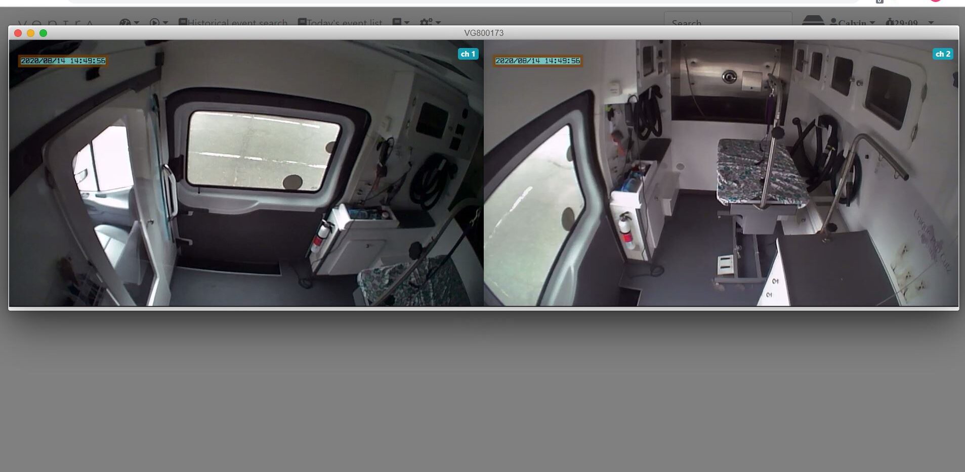 VDR-220 Remote Viewing of service van