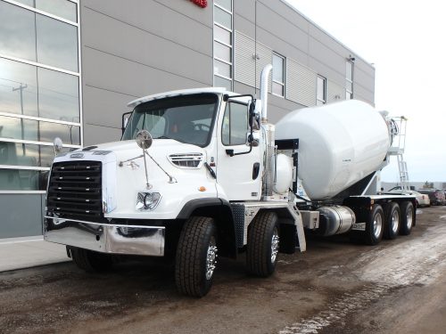 construction fleet dashcam system on cement mixers